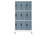 Vidaxl Armadietto Grigio Chiaro E Grigio Scuro 90X45X180 Cm In Acciaio