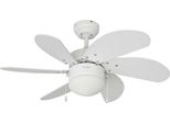 Ventilatore Da Soffitto Con Luce Edm 33985 Aral White 50 W