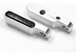 Indicatore Led Colorato Con Alloggiamento In Alluminio Per Raccordi Al Manubrio In Argento Omologazione Pair E Tipo1