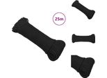 Vidaxl Corda Da Barca Nera 5 Mm 25 M In Polipropilene - Corde