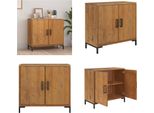 Vidaxl Credenza Marrone 75X35X70 Cm Legno Di Pino Massiccio - Credenza - Credenza - Armadio - Armadio Portaoggetti