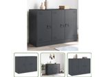 The Living Store Credenza Anthrazit 99X39X73 Cm Stahl
