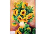 Quadro Con Cornice - Girasoli In Vaso 40X50 Cm