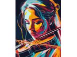 Pittura Da Numeri Con Telaio Quadri Per Pittura - Violinista 40X50 Cm