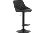 High Kast Sala Da Pranzo Cucina Bar Hocker - Nera / Base Nera