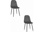 Valora Como Chair Grigio Scuro X2 | Elegante Coppia Di Sedie Per L'arredamento Della Casa