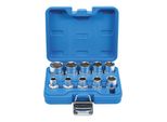 Bgs SteckschlüSsel-Einsatz-Satz Sechskant Antrieb Innenvierkant 12,5 Mm ZollgrößEn 10-Tlg. ; Bgs Technic (2434)