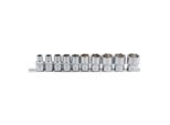 Bgs SteckschlüSsel-Einsatz-Satz, Sechskant Antrieb Innenvierkant 12,5 Mm (1/2 Zoll) ZollgrößEn 10 Teilig ; Bgs Technic (9113)