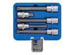 Bgs Bit-Einsatz-Satz Antrieb Innenvierkant 12,5 Mm (1/2 Zoll) Innenvielzahn (FüR Xzn) 5 Teilig ; Bgs Technic (8449)