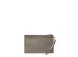 Kosmetiktasche LIEBESKIND BERLIN Pouch Accessories OTHER SLGs/ SOFT NAPPA, Damen, Gr. B/H/T: 22,5cm x 14cm x 0,5cm, grau (neutral gray), Leder, Taschen Kosmetiktasche