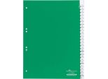 Durable Divisorio A4 In Pp 25 Tasti Termosaldati Con Indice E Foratura 60/80+80X80X80 Mm, Verde, 622405