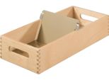 Han 1006-0 Vassoio Per Carte In Legno Din A6 Orizzontale, Per Max. 1500 Carte, Legno Naturale