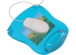 Q-Connect® KF20085 Mousepad Con Cuscinetto In Gel - Blu-Trasparente