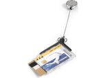 Durable Portabadge De Luxe Con Chiocciola Yo-Yo Cromata Per 2 Tessere, 10 Pezzi, Grigio, 830858