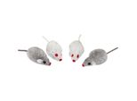 Topo Di Pelliccia Con Erba Gatta 25 Cm Giocattolo Per Gatti 4 Pezzi
