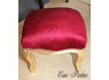 Casa Padrino Sgabello Barocco Rosso Bordeaux / Oro - Mobili In Stile Antico - Sgabello