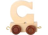 Small Foot Design 7466 Treno Delle Lettere In Legno, Vagone Delle Lettere G, Naturale (1 Pezzo)