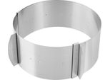 Anello Per Torte Zenker Patisserie, Anello Professionale Flessibile Per Torte Da Ø 16 A Ø 30 Cm, Con 2 Maniglie, Anello Regolabile Per Torte A Strati Perfette (Colore: Argento)