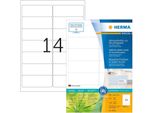 Etichette Herma A4 Bianco Naturale 99,1X38,1 Mm Carta Riciclata Opaca Con Blue Angel 1400 Pz.