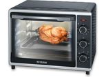 Backofen Toastofen Drehspieß SEVERIN TO 2056 30 L 1600 W Umluftfunktion TO 2056 aus Kunststoff, schwarz Backofen Mini Backofen Klein Mikrowelle Mit Backofen Mini Backofen Backofen Klein Toastofen