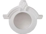 Casa Padrino Specchio Da Parete Art Nouveau Antico Shabby Chic Ornamento Rotondo Bianco Antico 91 X 84 Cm - Specchio Barocco