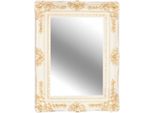 Casa Padrino Specchio Da Parete Barocco Bianco/Oro Anticato Altezza 121 Cm, Larghezza 90 Cm - Nobile E Magnifico
