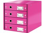 Leitz Schubladenbox Click & Store Wow, 4 Schbe, Rosa