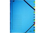 Organizzatore A4 A 12 Scomparti In Cartone Blu Confezione Da 5 Pezzi