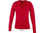 Sols 90012 | Golden Donna Cardigan Lavorato A Maglia Con Scollo A V - Colore: Rosso - Taglia: M