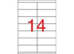 Apli 01275, Bianco, 105 X 40 Mm, 1400 Pezzi, 100 Fogli, A4