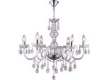 Globo Lighting Lampadario In Metallo Cromato, 6X E14