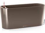 Fioriera Lechuza Delta Premium 20 Taupe High-Gloss | Fioriera Da Tavolo Con Annaffiatoio E Inserto Per Piante | Superficie High-Gloss | 40 X 15 X 18 Cm | 15566