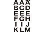 Lettere 20X20Mm A-Z Autoadesive Resistenti Alle Intemperie Nero Pu=10X2 Fogli