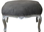Casa Padrino Sgabello Barocco Grigio Argento - Mobili Barocchi
