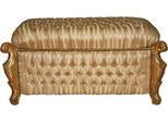 Casa Padrino Panca Barocca (Cassapanca) Oro / Beige A Righe / Oro - Cassapanca Antica
