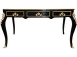 Casa Padrino Scrivania Barocca Nero / Oro / Bordeaux Segreteria Mobili - Stile Antico