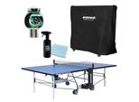 DONIC Tischtennisplatten-Set Roller Outdoor 800 inkl. 2x Tischtennisschläger, 3x Tischtennisbälle, 1x Abdeckhülle, 1x Tischreiniger