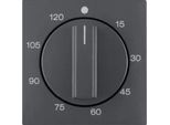 Berker 16331606 Piastra Centrale Con Manopola Di Comando Per Timer Meccanico Antracite, Opaco Ber