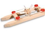 Fiammiferi21 Catamarano Modello Di Nave In Legno Con Motore In Gomma Kit Per Bambini Kit Artigianali Kit In Legno Da 9 Anni