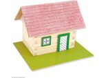 Fiammiferi21 Capanna Di Tronchi Con Travi In Legno E Tetto Semplice Kit Di Costruzione In Legno Per Bambini A Partire Dai 10 Anni Di Età