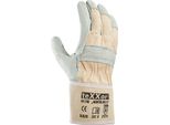 Texxor® Montblanc Iii Guanti In Pelle Di Vacchetta, Pelle Naturale/Trecce Bianco