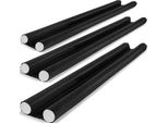 Monzana® 3X Paraspifferi Sottoporta Doppio 92 Cm Guarnizione Porta Isolante Insonorizzazione Risparmio Energetico Nero
