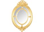 Casa Padrino Specchio Da Parete Barocco Ovale Oro 100 X 150 Cm - Nobile E Magnifico - Specchio D'oro