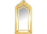Enorme Specchio Da Parete Barocco Casa Padrino Oro 210 X 115 Cm - Solido E Pesante - Specchio Dorato