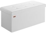 Casaria® Panca Contenitore Pieghevole 80X40X40Cm Con Coperchio Imbottito Cassapanca Seduta Pouf Poggiapiedi Baule Ottomana