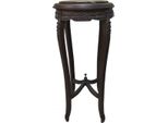 Casa Padrino Tavolino Barocco Xl Con Piano In Marmo Rotondo Marrone/Nero 91 X 41 Cm Stile Antico