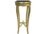 Casa Padrino Tavolino Barocco Xl Con Piano In Marmo Rotondo Oro/Nero 91 X 41 Cm Stile Antico