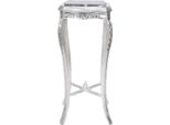 Casa Padrino Tavolino Barocco Con Piano In Marmo Square High Silver H70 X 50 X 50 Cm - Stile Antico