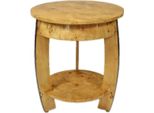 Casa Padrino Tavolino Art Deco In Acero Birdseye H65 X 75Cm - Tavolino Luigi Xvi Stile Antico - Arredamento