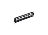 Delock Patchpanel 1HE 12 Keystone Ports Metall Schwar
